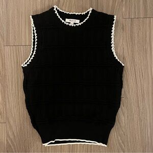 NWOT Madewell Black Sleeveless Sweater (Size M)
